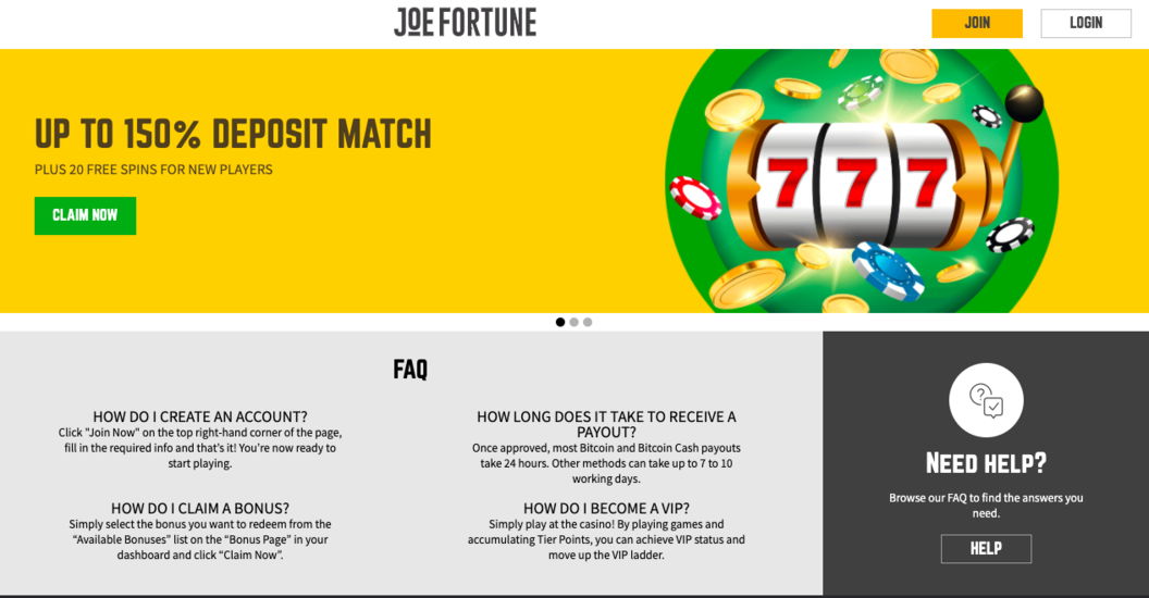 Joe Fortune Site